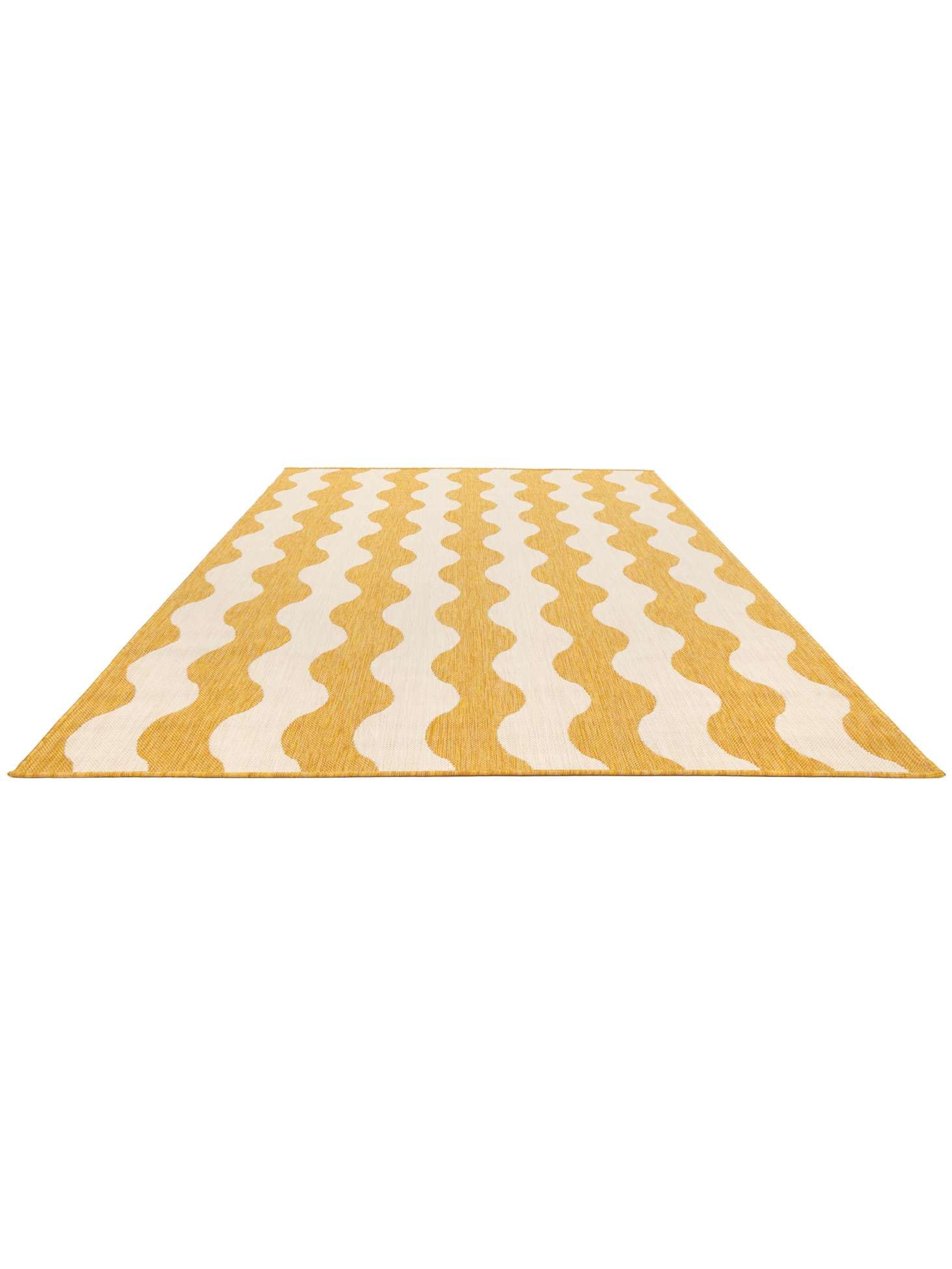 RugVista Mare In & Outdoor-Teppich, Rechteckig, 160 x 230 cm, Gelb | Moderne, Mittlerer Stapel, Nur Handwäsche, Oeko-Tex 100, UV-beständig, Küche, Patio