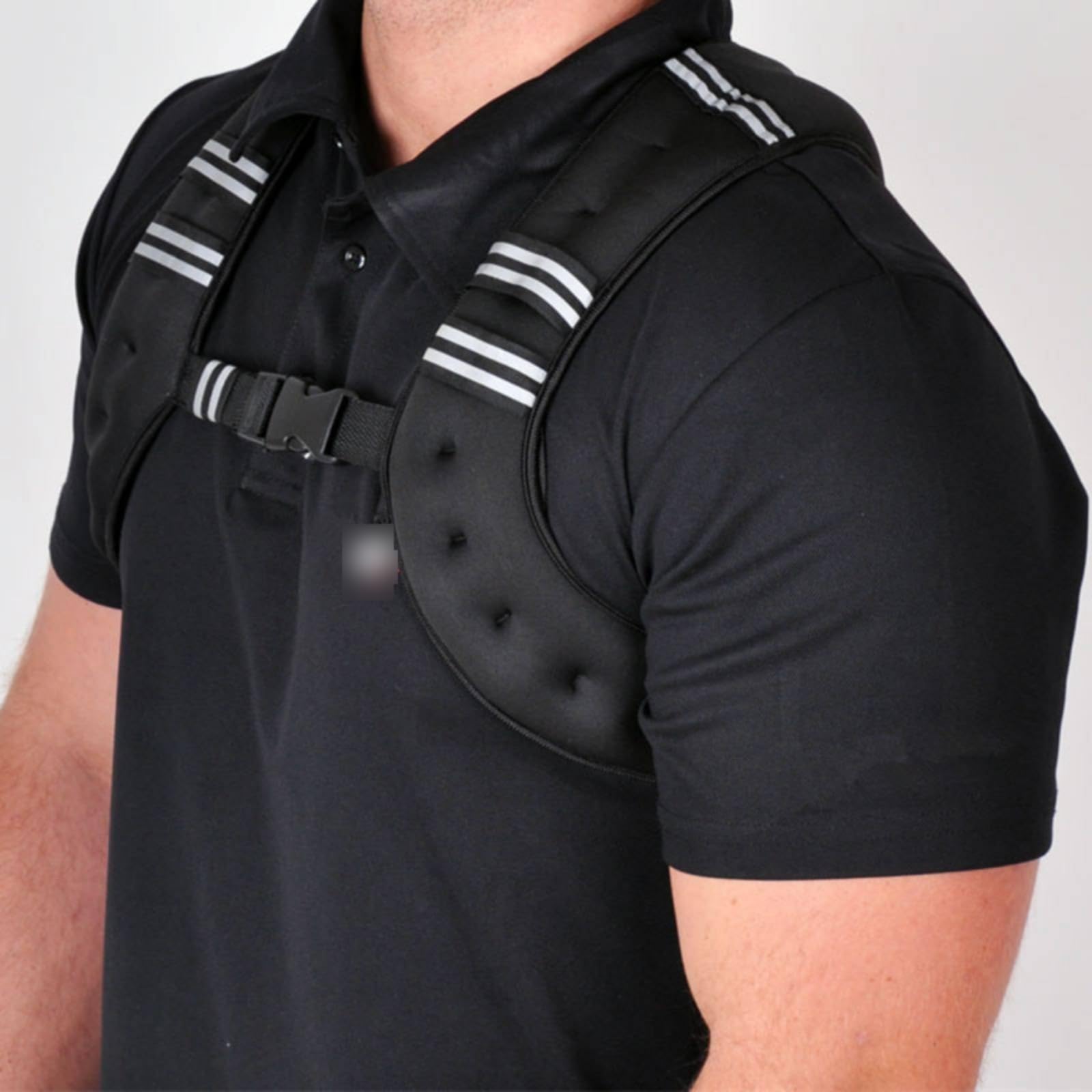 Gilet Zavorrato per Allenamento Corsa Fitness Agilità E Stabilità Linea Avvolgente Spalline Imbottite Tessuto Elastico in Nylon E Spandex con Cinghia