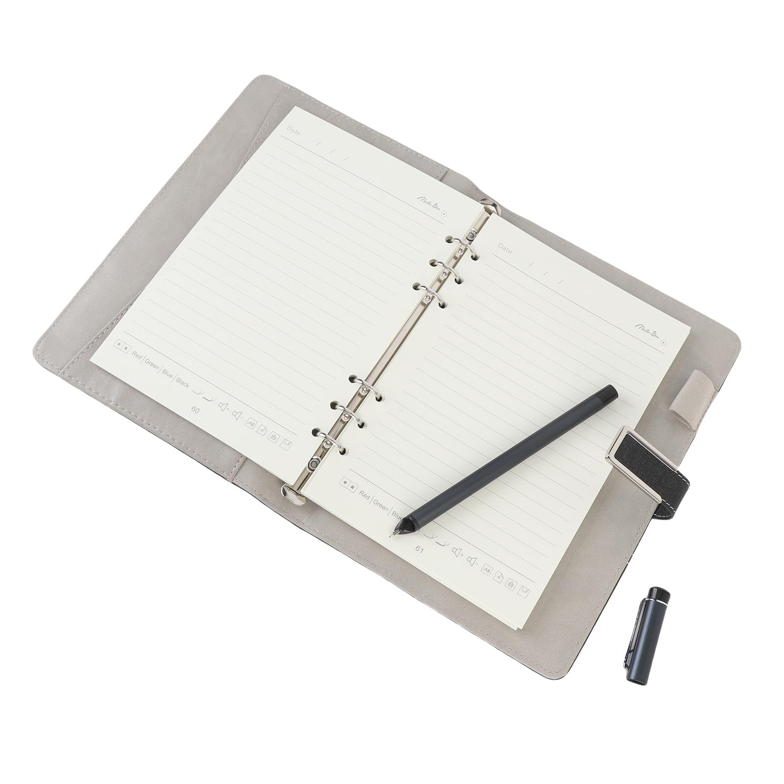 Set Penna Intelligente Digitale e Lavagna per Prendere Appunti e Disegnare Senza Interruzioni, Perfetto per L'apprendimento, 80 Fogli, Design in Lega di Alluminio (Nera)