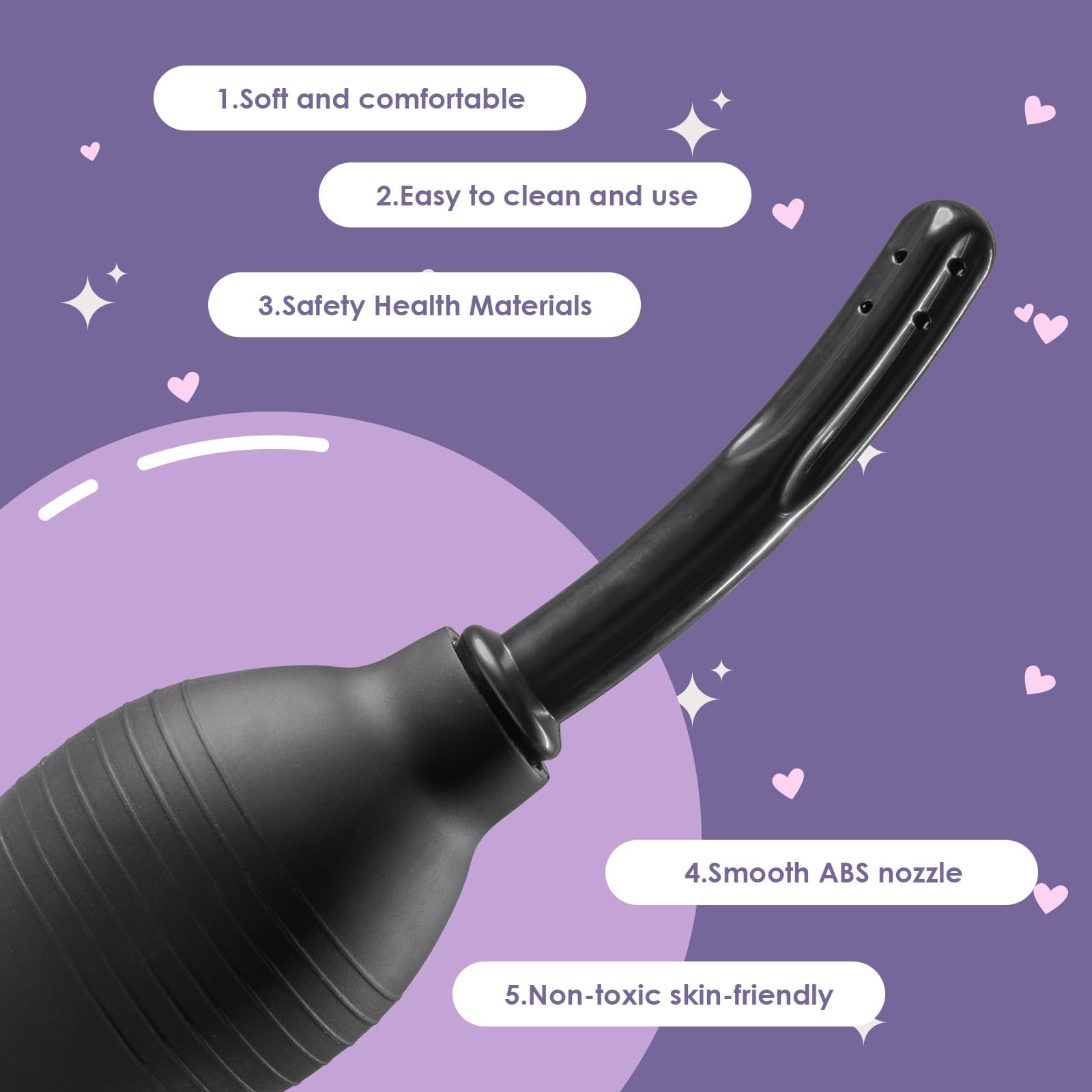 310Ml Douche Bulb for Men, Douche, Personal Hygiene Bulb - Gentle and Easy to Use for Intimate Care, Portable Design with Leak-Resistant Cap 3