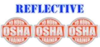 3 Pack Reflective Orange 10 Hour OSHA Trained Hard Hat Label Sticker Decal | Lunch Box | Tool Box Sticker Decal | 2 inch Each Decal