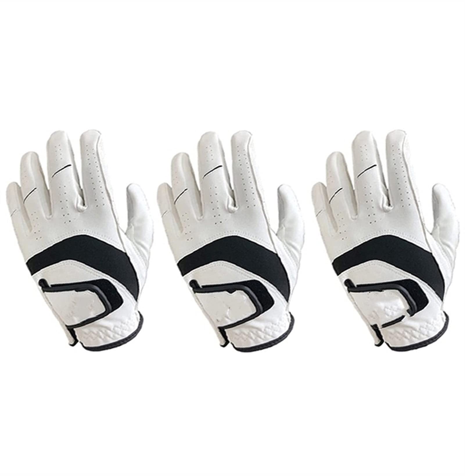 Guante Golf,Guante De Golf Guantes de Golf Antideslizantes Hombres dejados Mano Derecha Cuero Todo el Clima Grip Guante Transpirable