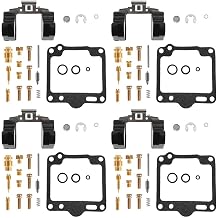 4 Sets Carburetor Rebuild Kits Replacement for Suzuki GS550 1980-1982 | GS550M GS550T GS550L GS550E Carb Repair Kit with Float