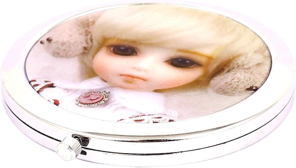 Ruilogod Stainless Steel Double Faced Accordion Cosmetic Mirror Silver Tone (id: 640 8f9 998 bb7 f05 image 3