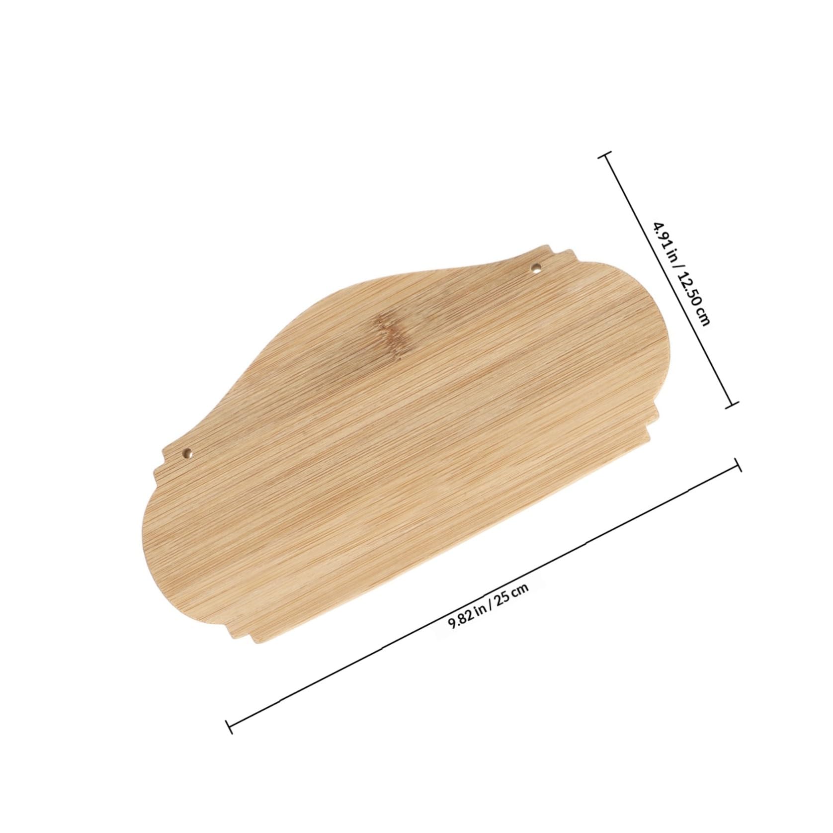 Letreros de bambú para puerta pack de 2 placas colgantes blancas personalizables DIY para tiendas
