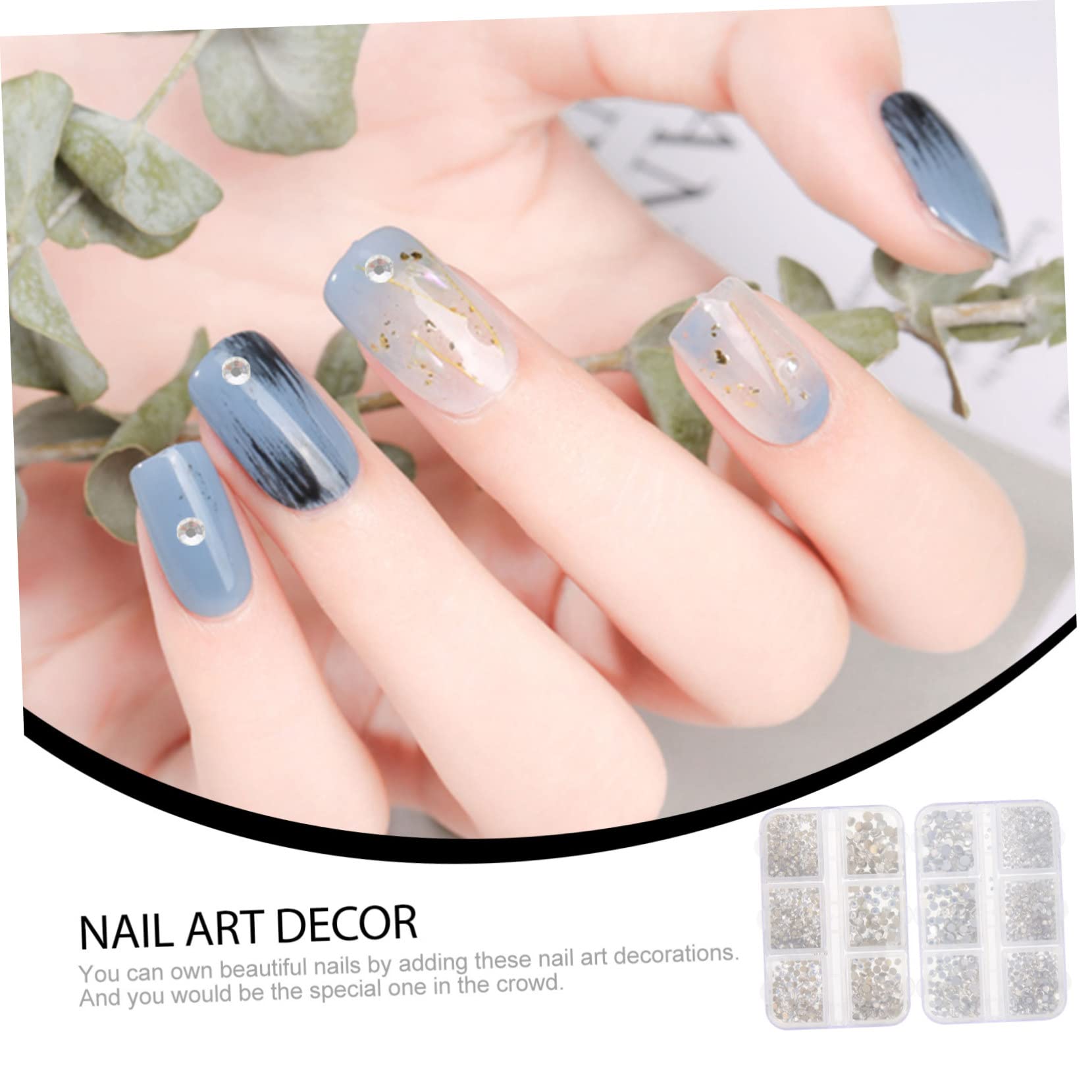 5 set Accessori Per Nail Art Con Strass Perline Dorate Per Nail Art Smalto Rosa Arcobaleno Decorazioni Per Unghie Con Glitter Per Nail Art Gioielli Per Unghie 2 scatole*5