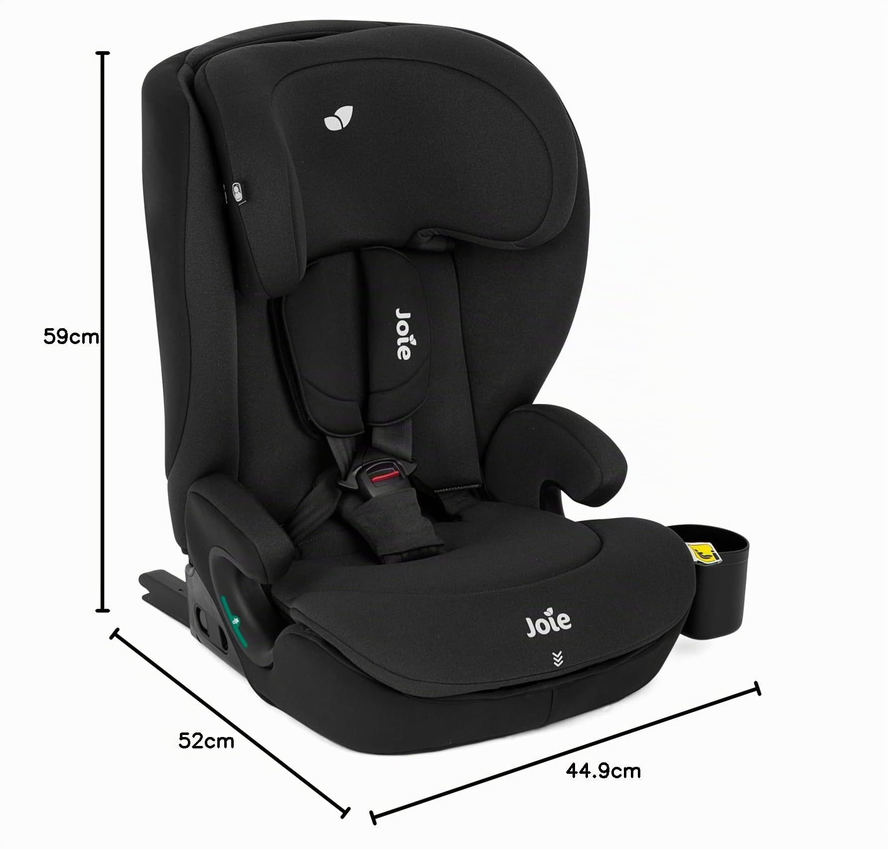 Joie i-Irvana™ seggiolino auto i-Size R129, ISOFIX, poggiatesta e cinture GrowTogether™, da toddler a rialzo – da 15 mesi a 12 anni (76–150 cm), shale