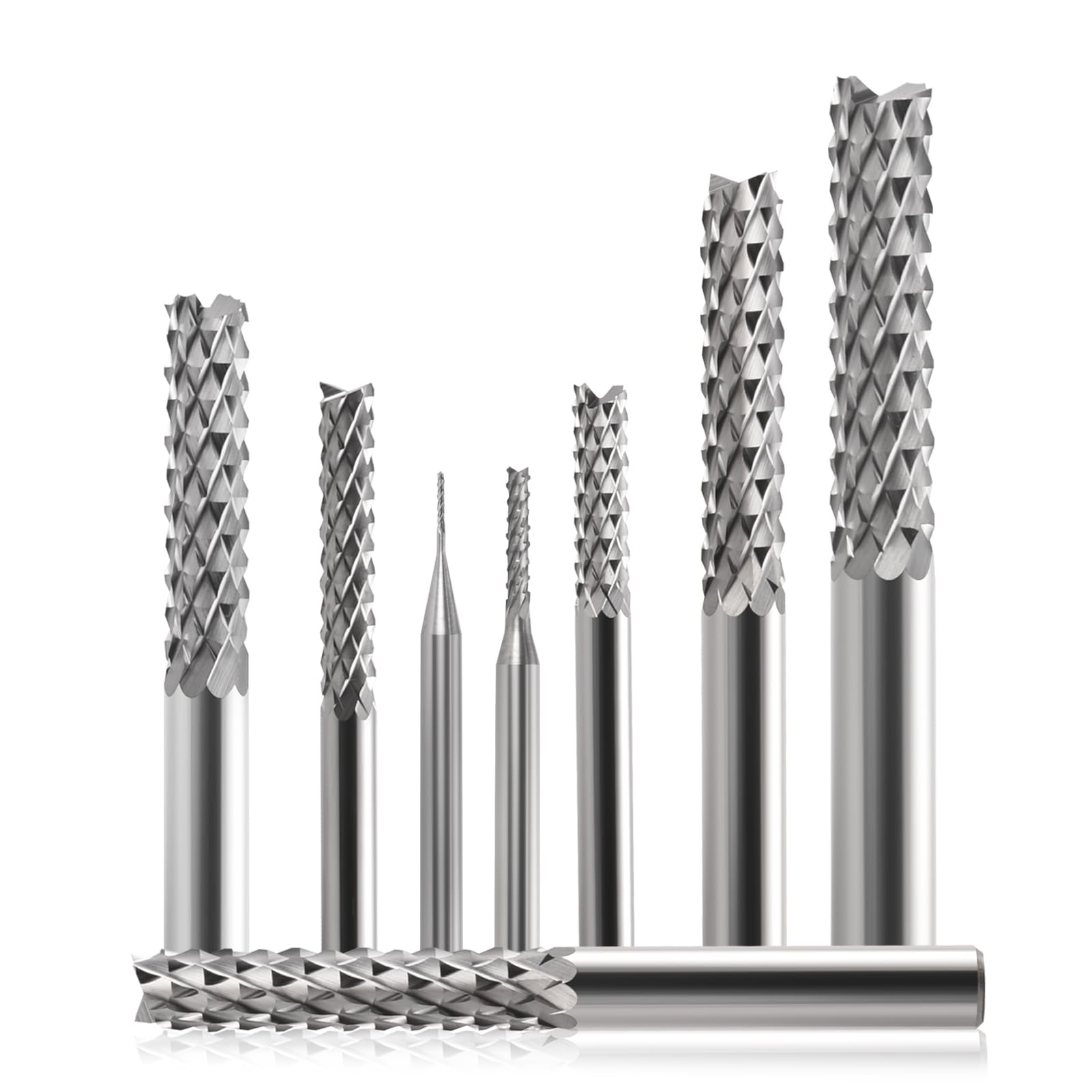 1 Uds. Brocas de grabado de fresa de carburo for enrutador CNC-herramienta de corte de tungsteno de precisión for PCB, madera, acrílico y más(4x4x25x45L)
