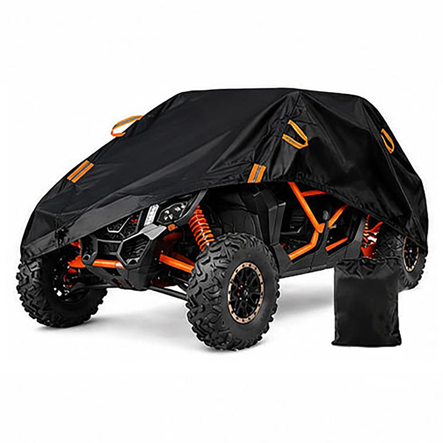 BPQYSBLD UTV Cover Waterproof Fabric Heavy Duty for CFMOTO ZForce 950 HO EX 2022-2026 Quad Covers Outdoor Storage UV Rain Snow Dust Protection,BlackOrange