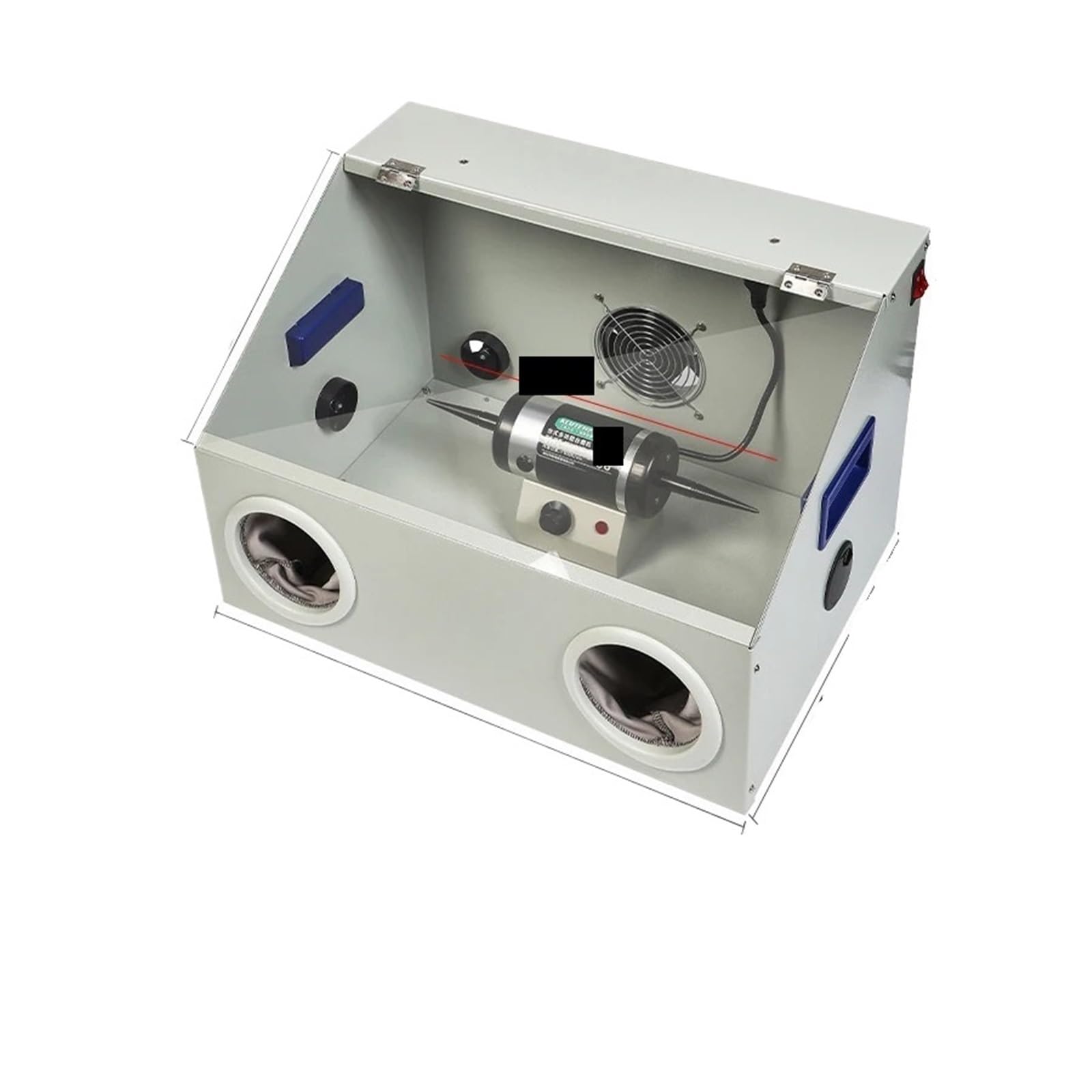 CVFRDD Gemstone Grinding Machine, Jewelry Polishing Machine Bench Buffer Polisher Variable Speed With Dust Collector for Gem Cutting