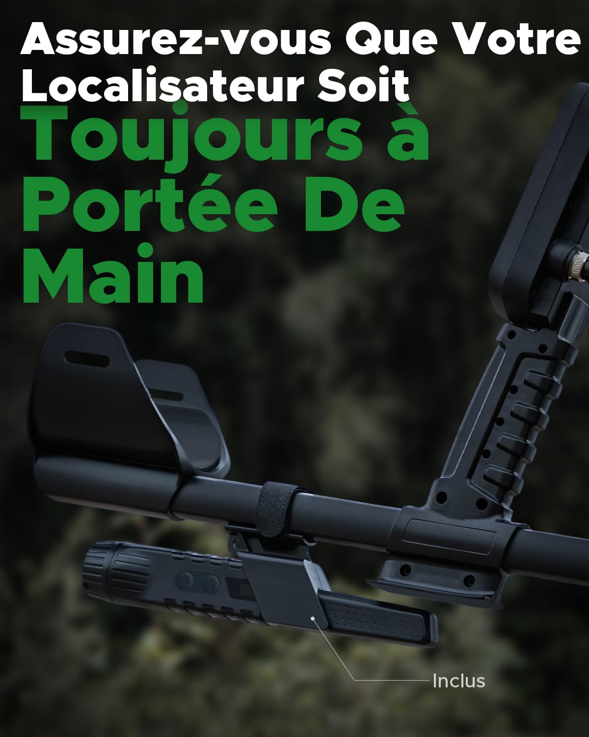 Hazlewolke Pointeur Detecteur De Métaux Rechargeable - Détection de Pointeur à Main Étanche, Suppression D'interférence en Un Clic, Superhet TEC Pointeur De Métaux Accessoires pour Adultes et Enfants