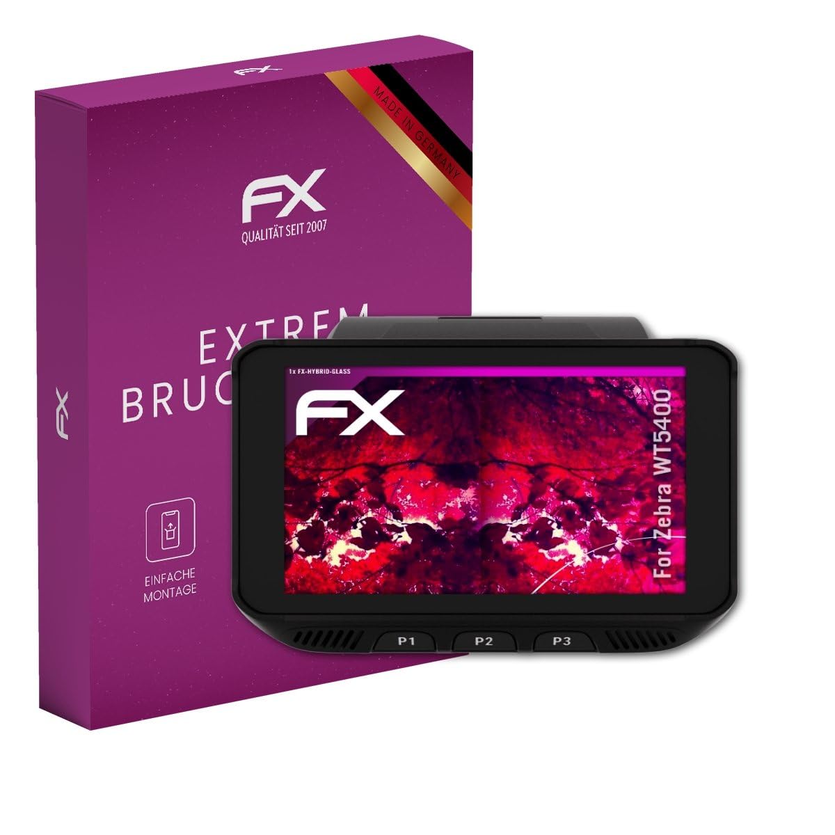 atFoliX Plastic Glass Protective Film compatible with Zebra WT5400 Glass Protector, 9H Hybrid-Glass FX Screen Protector