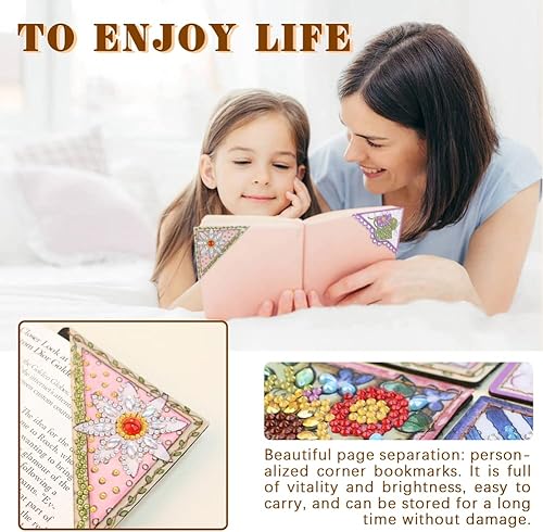 Miniatura 8 de 4 kits de decoración de esquina de diamantes para manualidades, kits de imágenes de diamantes para adultos, decoración de principiantes, kit de