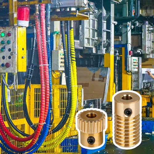 Image of 0.5 Modulus Brass Reducer 20 T Wore Gear Wheel + 4mm Bore Gear Shaft