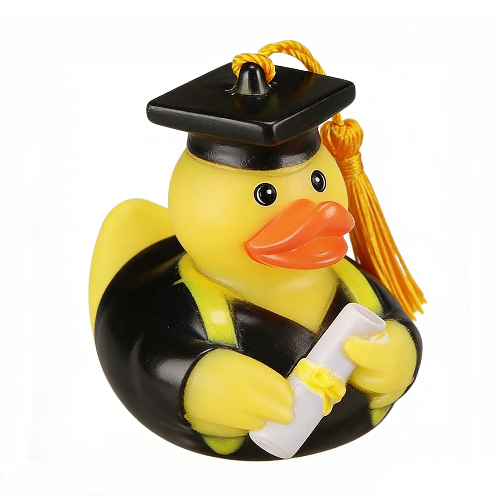 1 Piezas Patitos De Goma Pato Baño Gorro Graduado Pergamino Regalo Original Divertido
