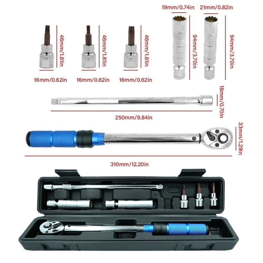 Klucze dynamometryczne Klucz dynamometryczny 3/8 "7 sztuk/zestaw 10-60N. m z magnetycznym gniazdem świecy zapłonowej do naprawy silnika samochodowego
