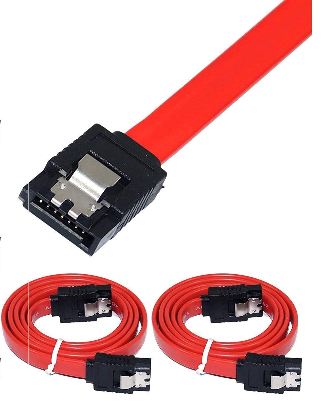Truvic (Pack of 2) SATA III Data Cable 1.5GB/s, 3GB/s, 6GB/s for Internal Hard Disk Drive HDD, SSD & DVD Writer with Locking Latch, red (B08XWBDMRF) Amazon Price History, Amazon Price Tracker