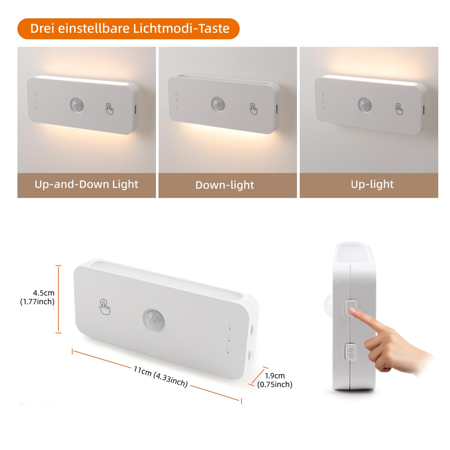 da LIGHT Removable CCT LED Night with PIR sensor 4Pack
