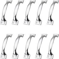 Vista 8 de Manija de puerta de arco galvanizado de metal, 10 piezas de manija de puerta de cajón de cocina, manija de puerta de garaje, herramientas