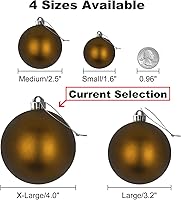 Vista 245 de Bolas de Navidad grandes de bronce de 3.2 pulgadas, adornos de decoración de árbol de Navidad, bolas colgantes inastillables para cumpleaños