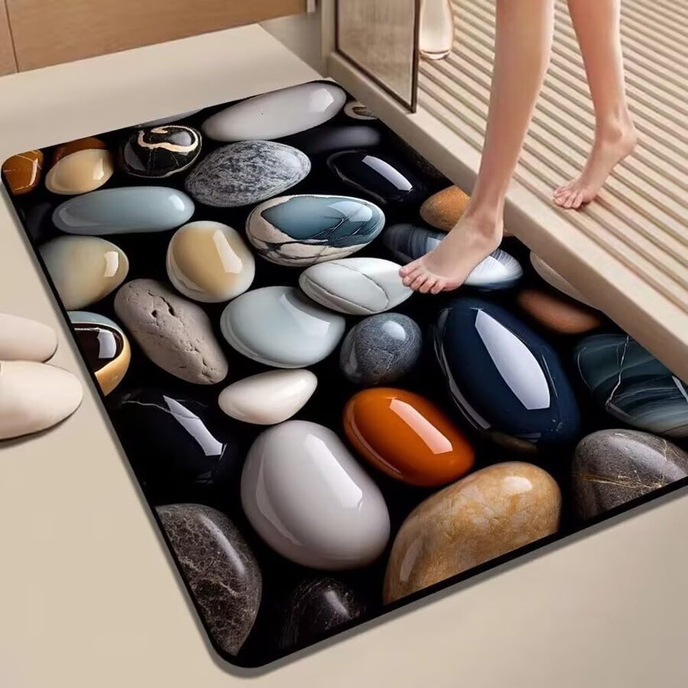 Alfombrilla de baño de diatomeas de diseño exclusivo y gran estabilidad mineral