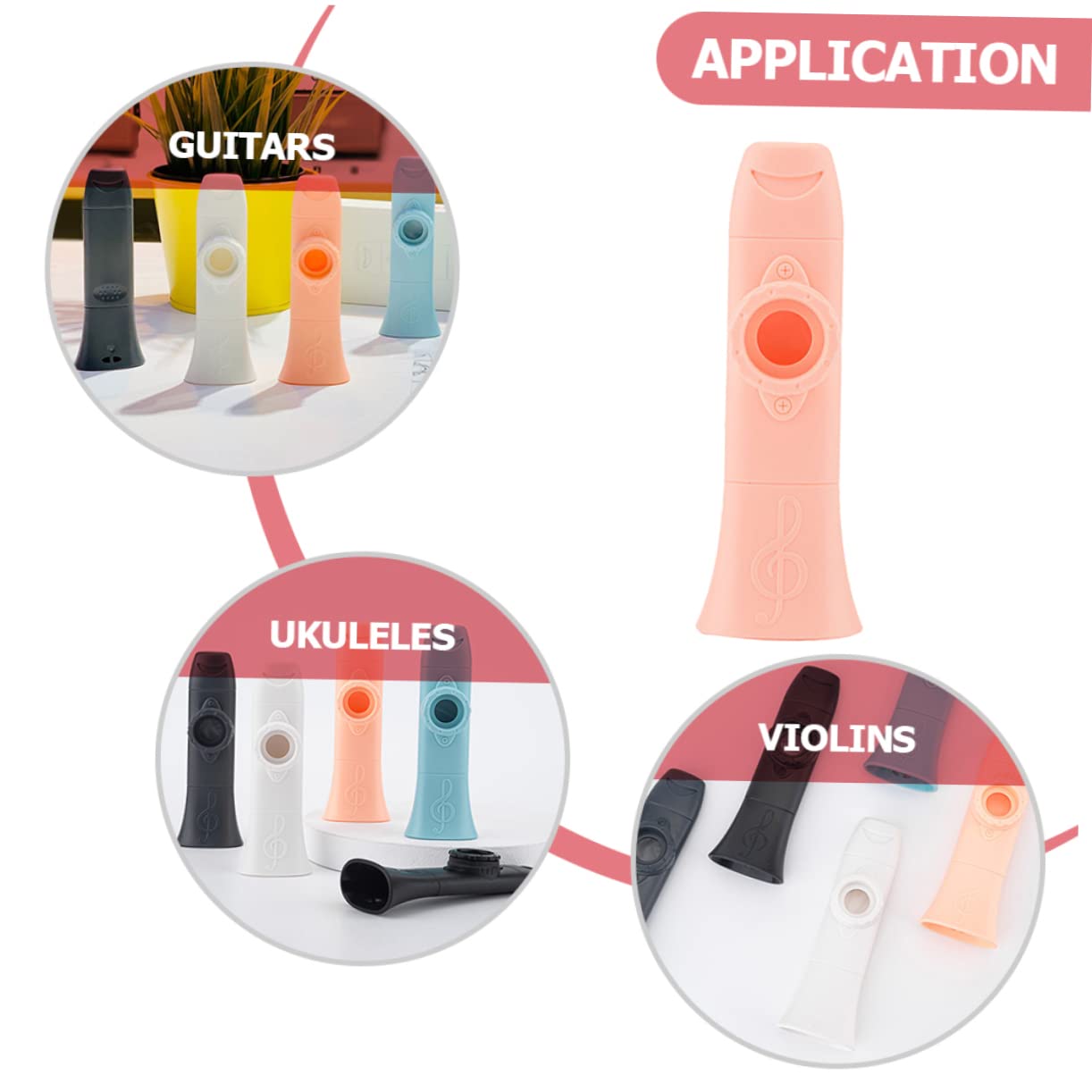 Abaodam 4 Pz Kazoo Giocattoli Musicali Strumento Fischio Strumento Musicale Divertente Strumento Musicale Da Prestazione Per Principianti Plastica Rosa