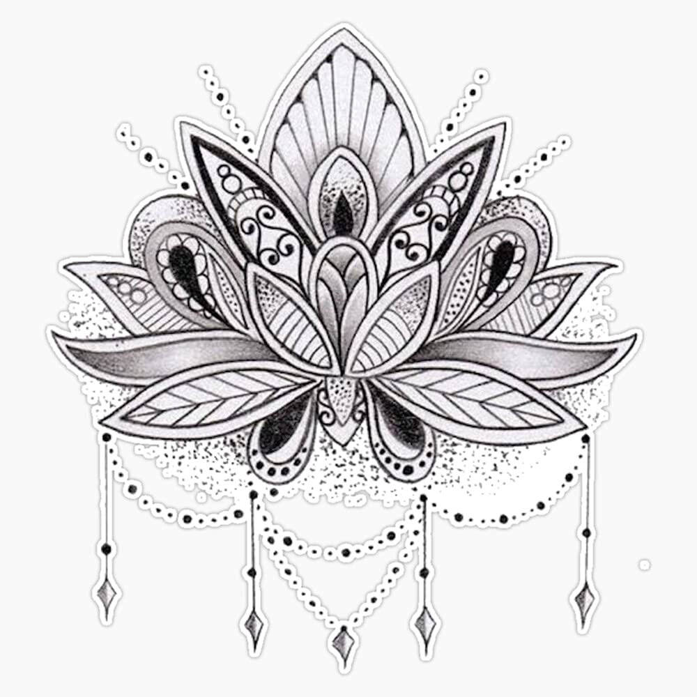 EB Store Mandala Lotus Flower Vinyl Waterproof Sticker Decal Car Laptop Wall Window Bumper Sticker 5inch, EBSTORE-STICKERS-029