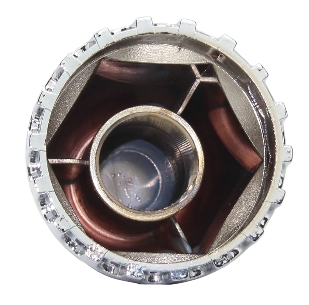 JIUXI ABS Chrome Plastic 33mm Thread-on Standard Lug Nut Covers for Semi Trucks (Pack of 60)