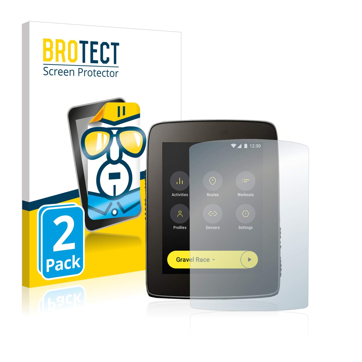 brotectScreen Protector compatible with Hammerhead Karoo 2 (2 Pack) - HD-Clear Protection Film