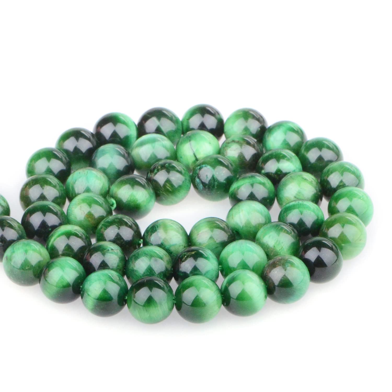 Perle Rocciose Naturali Acquamarina E Occhio Di Tigre - 8mm, 45 Pezzi, Filo Da 39,4 Cm Per Creazione Gioielli