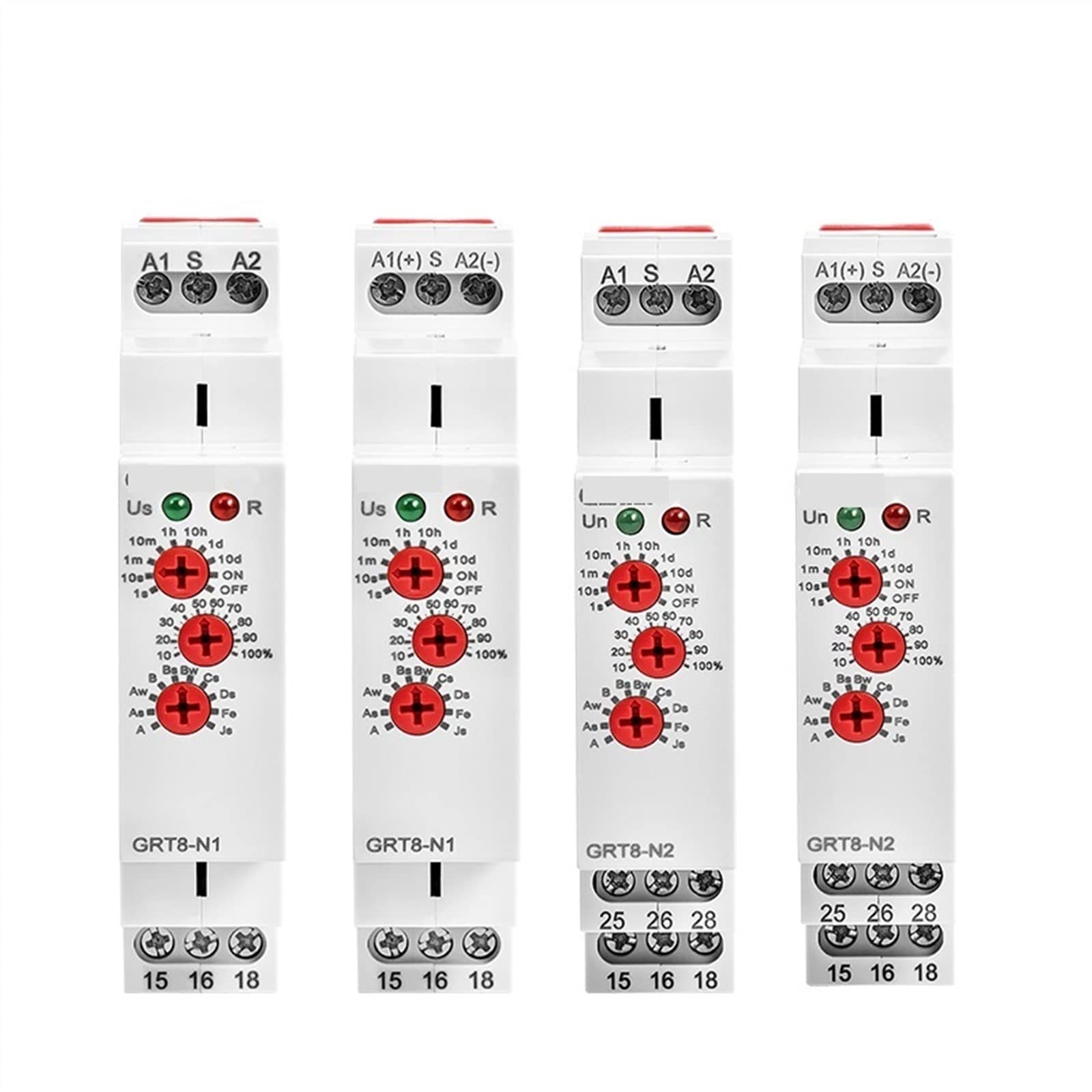GRT8-N Relè temporizzato multifunzione esteso con 10 funzioni AC DC 12V 24V 220V 230V temporizzatore ritardato 16A 1 pz(GRT8-N2 AC230V)