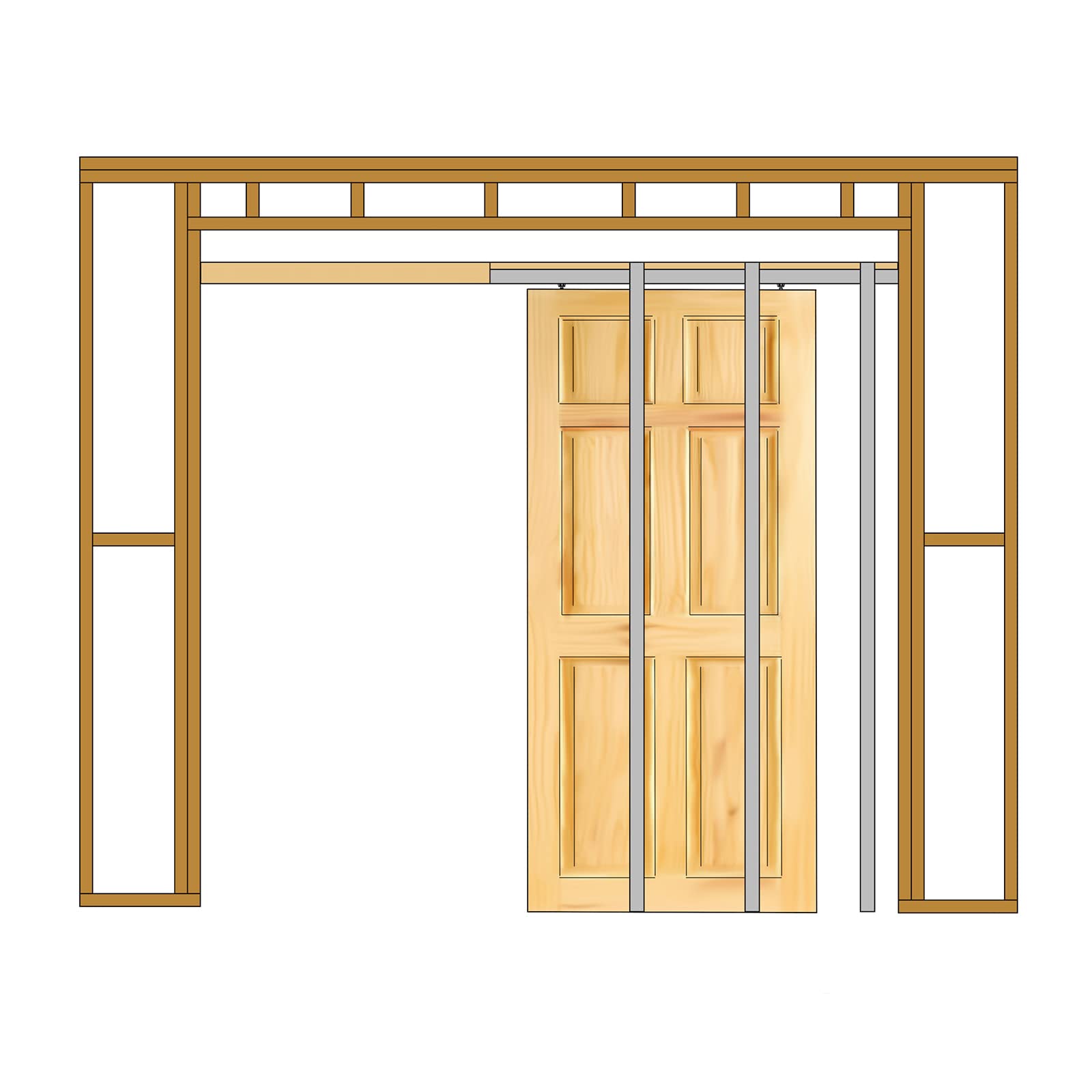 EAI Single Pocket Door Sliding System | Max Door Size 915 x 2032mm