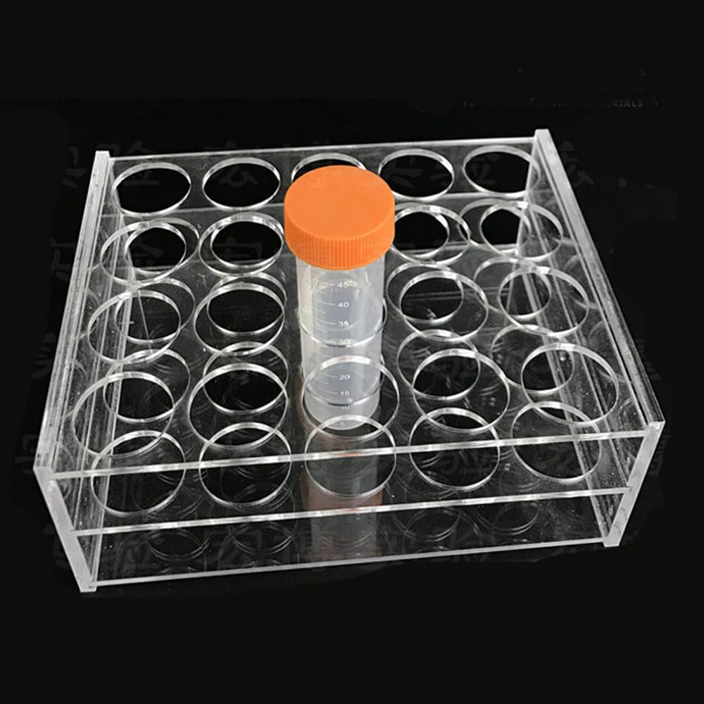 1 stücke Klar Organischem Glas 50 ml 100 ml 250 ml Zentrifugenröhrchen Rack PMMA Schläuche Halter for Schule Labor(50ml 20holes)
