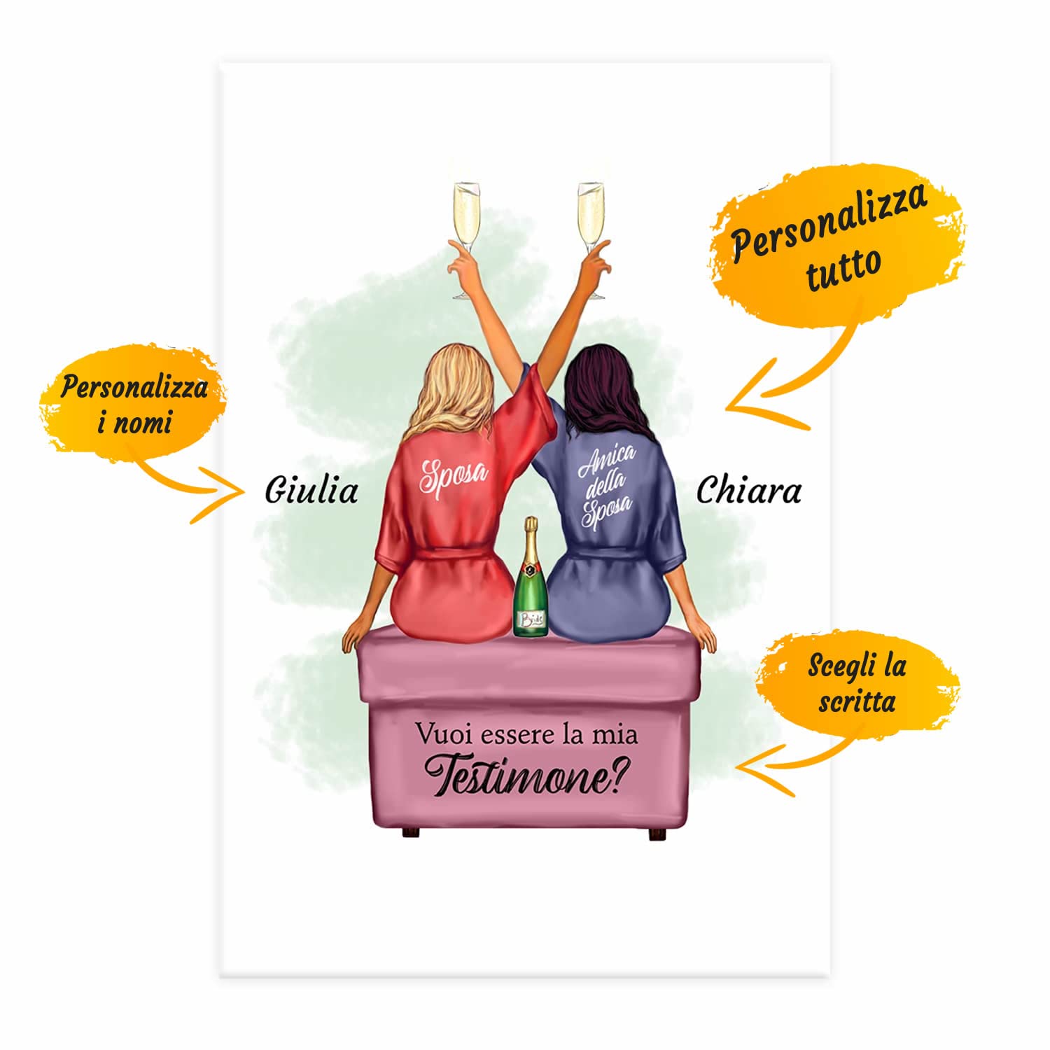 Poster Personalizzato Per Amica - Regalo Compleanno/Natale, Carta Premium - Foto 2