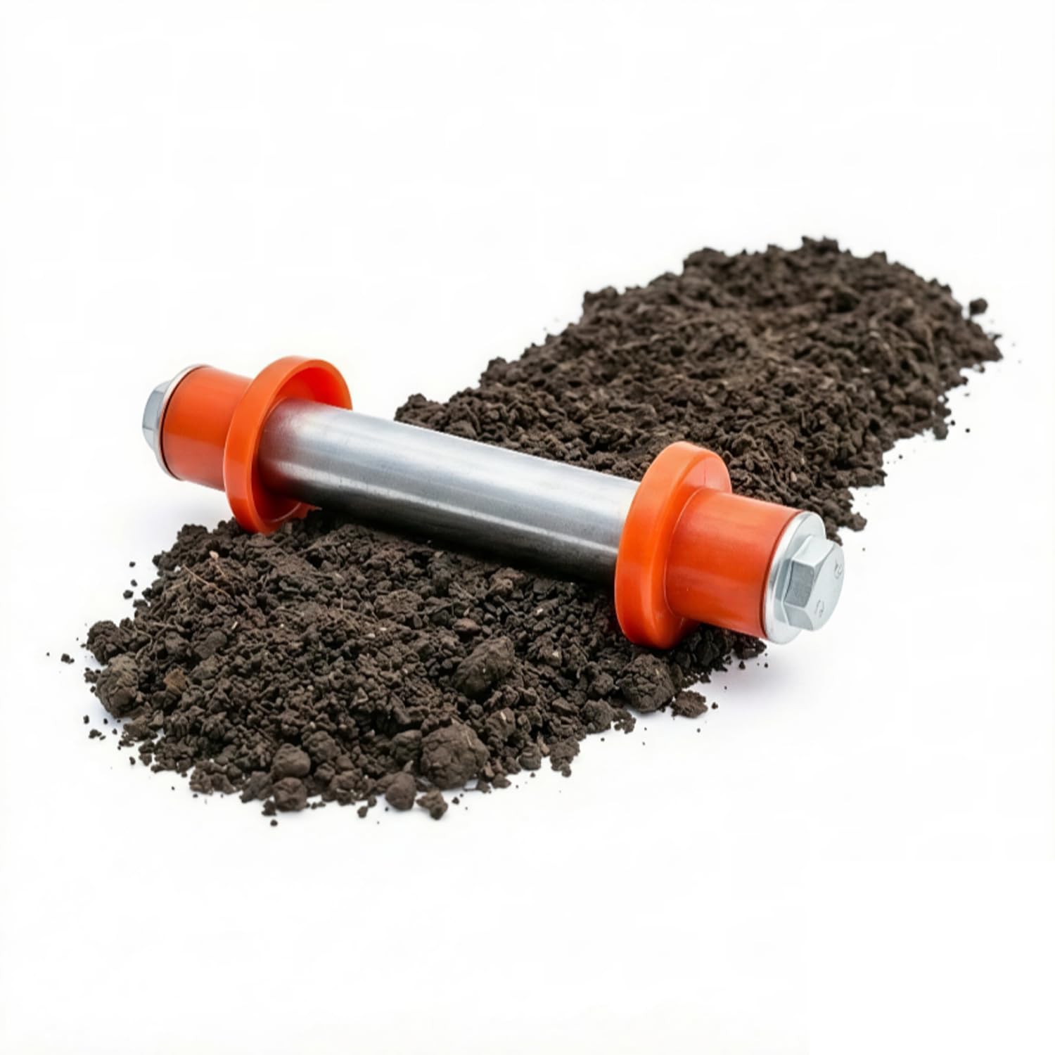 Schubkarrenrad Achse Ø 20 mm von Tergato | Länge: 110 mm | Ersatzachse inkl. Distanzhülsen, Schrauben & U-Scheiben | Stahl verzinkt für Schubkarre & Sackkarre