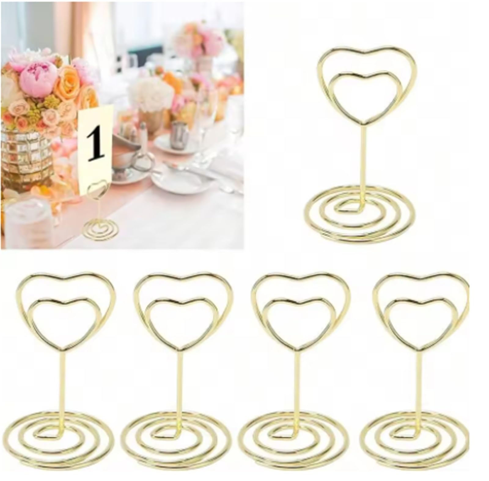 Tischkartenhalter, 100 Stück Tischnummernhalter, Tischkartenhalter, Tischhalter, für Hochzeit, Geburtstagsfeier