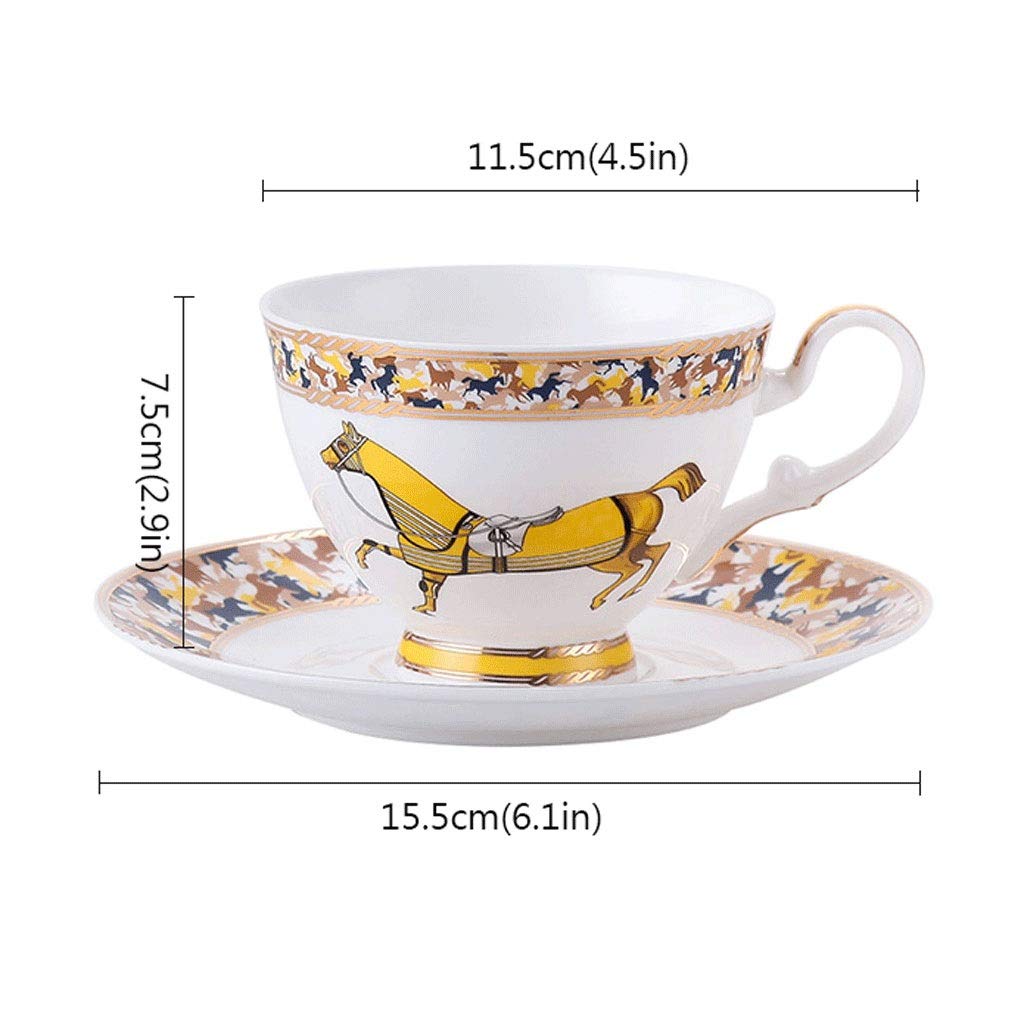 Akcesoria wędkarskie High-End, ceramiczny zestaw filiżanek do kawy i spodków (4/6 sztuk), wysokiej klasy angielska filiżanka do herbaty, domowa filiżanka do kawy, herbata kwiatowa, różne