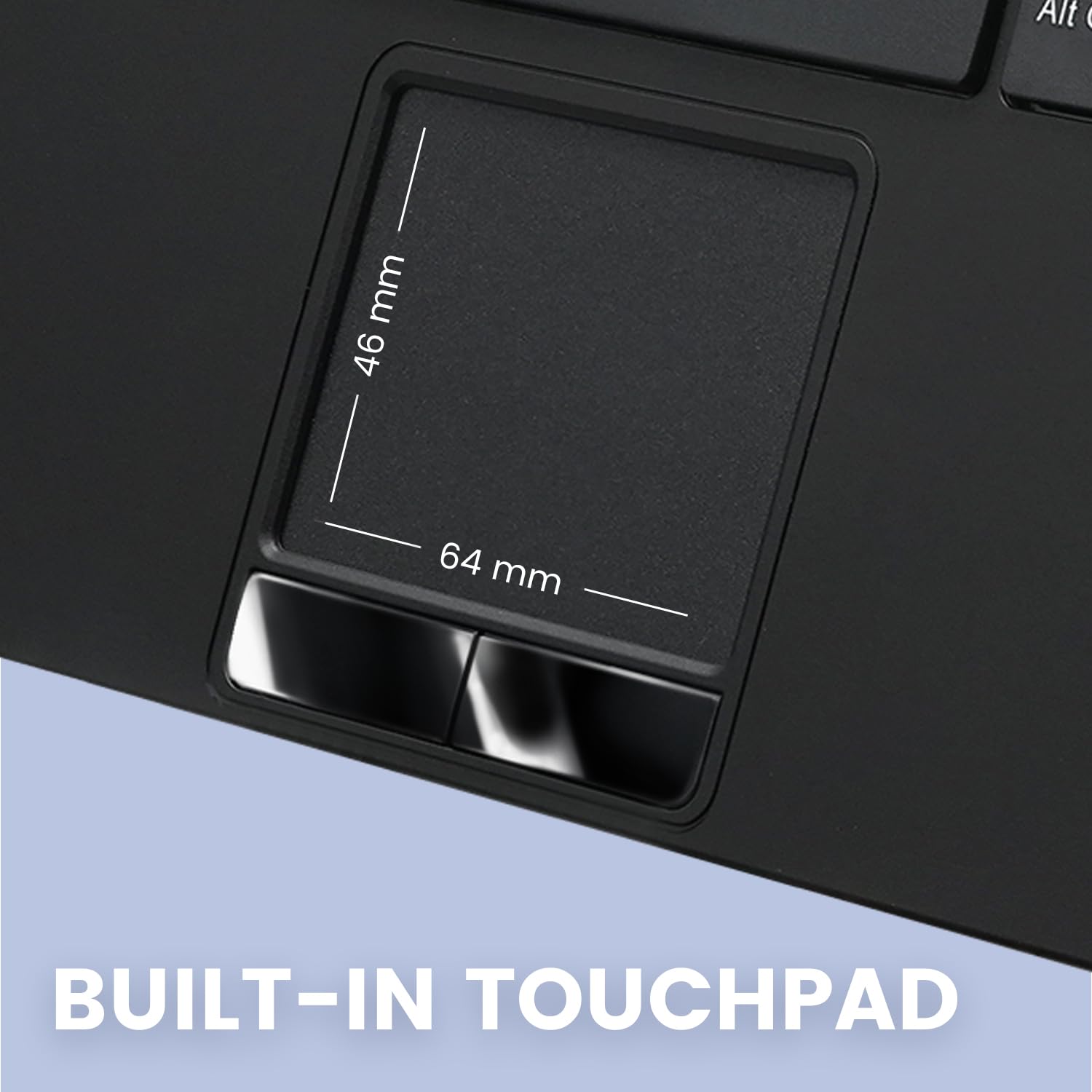 Perixx PERIBOARD-425 Amerikanische kabelgebundene Mini-Tastatur mit Touchpad, Scherentasten Typ X, Hintergrundbeleuchtung, 2 USB-Hubs, kompakt, 29 x 18 x 2,8 cm, US-Englisch