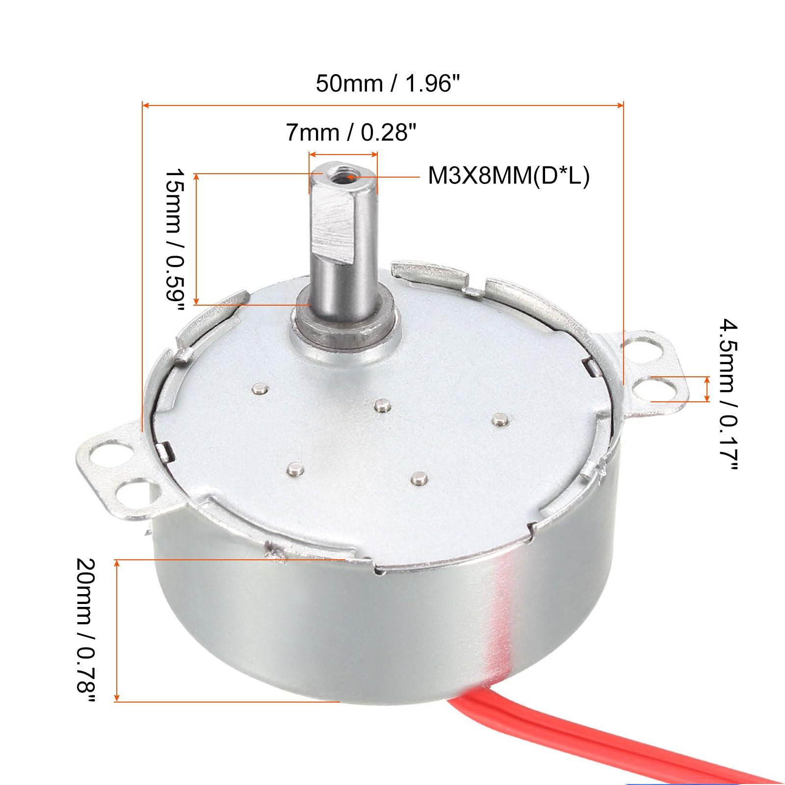 Rebower Turntable Synchronous Motor 50-60Hz 12 VAC CW 4W (5-6RPM) Electric Motor Turntable Motor for Cup Fan - Image 2