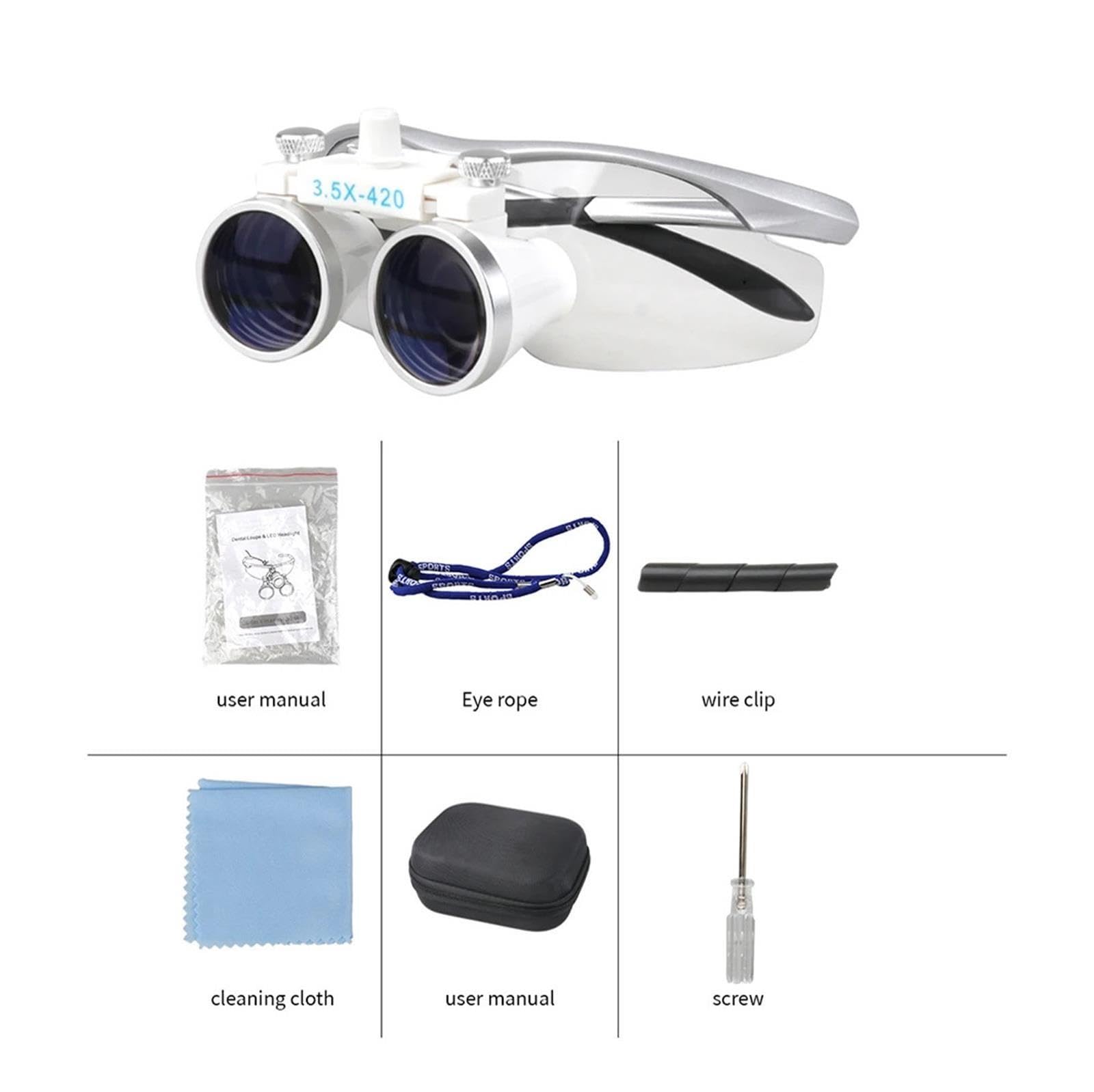 Lenti Ingrandimento Dentali, 2,5X/3,5X Con Luce LED/ 3,5X