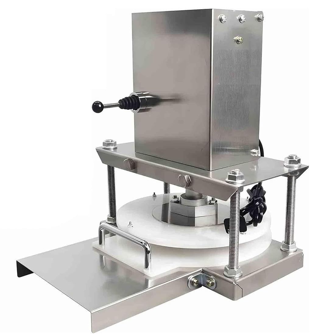 RENJJPBO Pizza Dough Press Machine, Portable Commercial Dough Chapati Sheet Pizza Crust Press with Stainless Steel Press Plate, for Pizza Making,