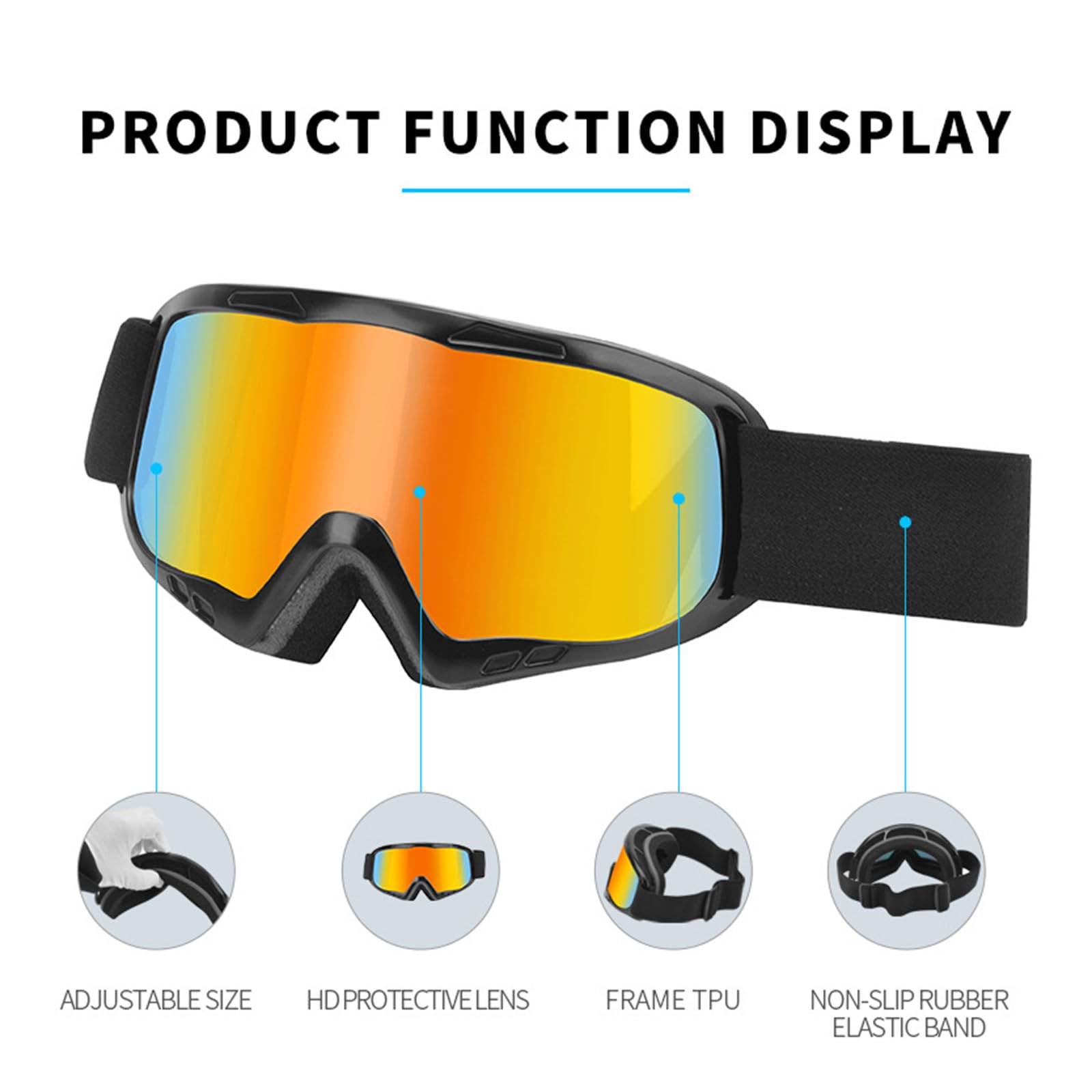 Lunettes de ski pour enfants, garçons et filles, lunettes de protection pour snowboard, sports de plein air, lunettes de neige, lunettes de ski anti-buée