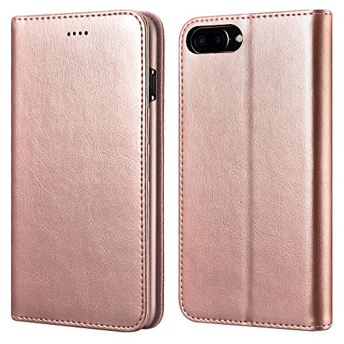 icarercase iPhone 7 Plus/8 Plus Wallet Case, Premium PU Leather Folio Flip Cover