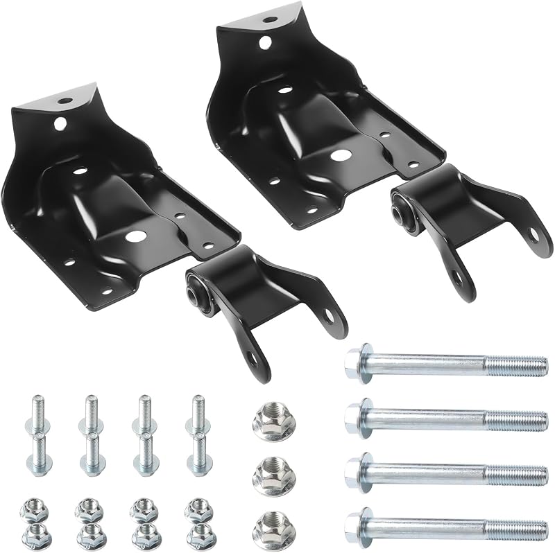 Kit de suporte e manilha do feixe de molas traseiro TomGoo para Chevrolet Silverado 1500 e GMC Sierra 1500 1999–2013 – Lado esquerdo e direito