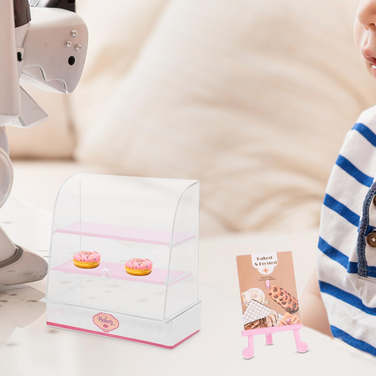 PlanToys Wooden Dollhouse Furniture Set - Dining Room (7348)| Sustainably Made from Rubberwood and Non-Toxic Paints and Dyes