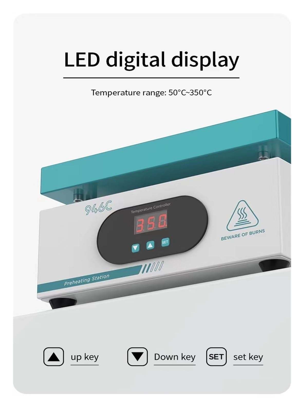 600 W 946C Elektronische Heizplatte Vorheizen Vorwärmstation 200 x 200 mm for BGA PCB SMD Heizung Led Lampe Entlöten Heizplatten