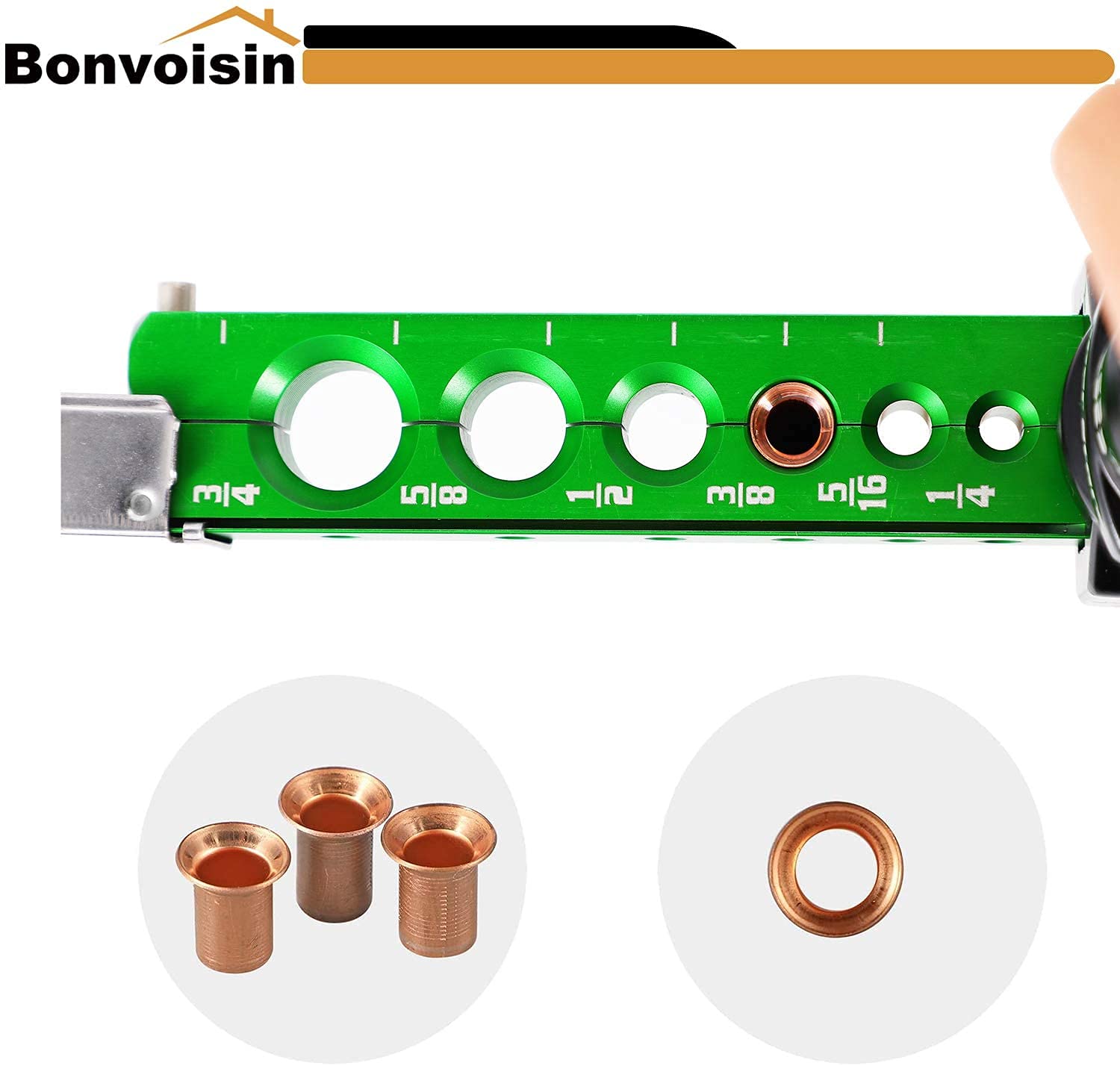 Bonvoisin Utils d'Évasement 1/4 "-3/4" Jeu d'Outils d'Expansion de Tuyau 6 Tailles en Alliage d'Aluminium de Type Excentrique à 45 ° pour Conduites d'eEau / Conduites de Refroidissement (Type Pouce)
