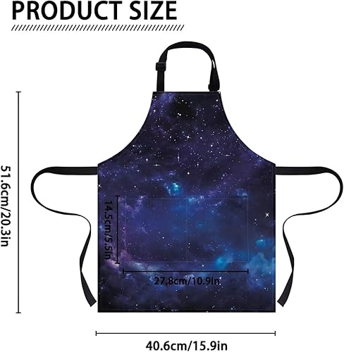 Miniatura 6 de Buybai Delantal para niños pequeños, delantal de cocina para chef, con bolsillos, delantal para hornear para niño, correa ajustable para el cuello