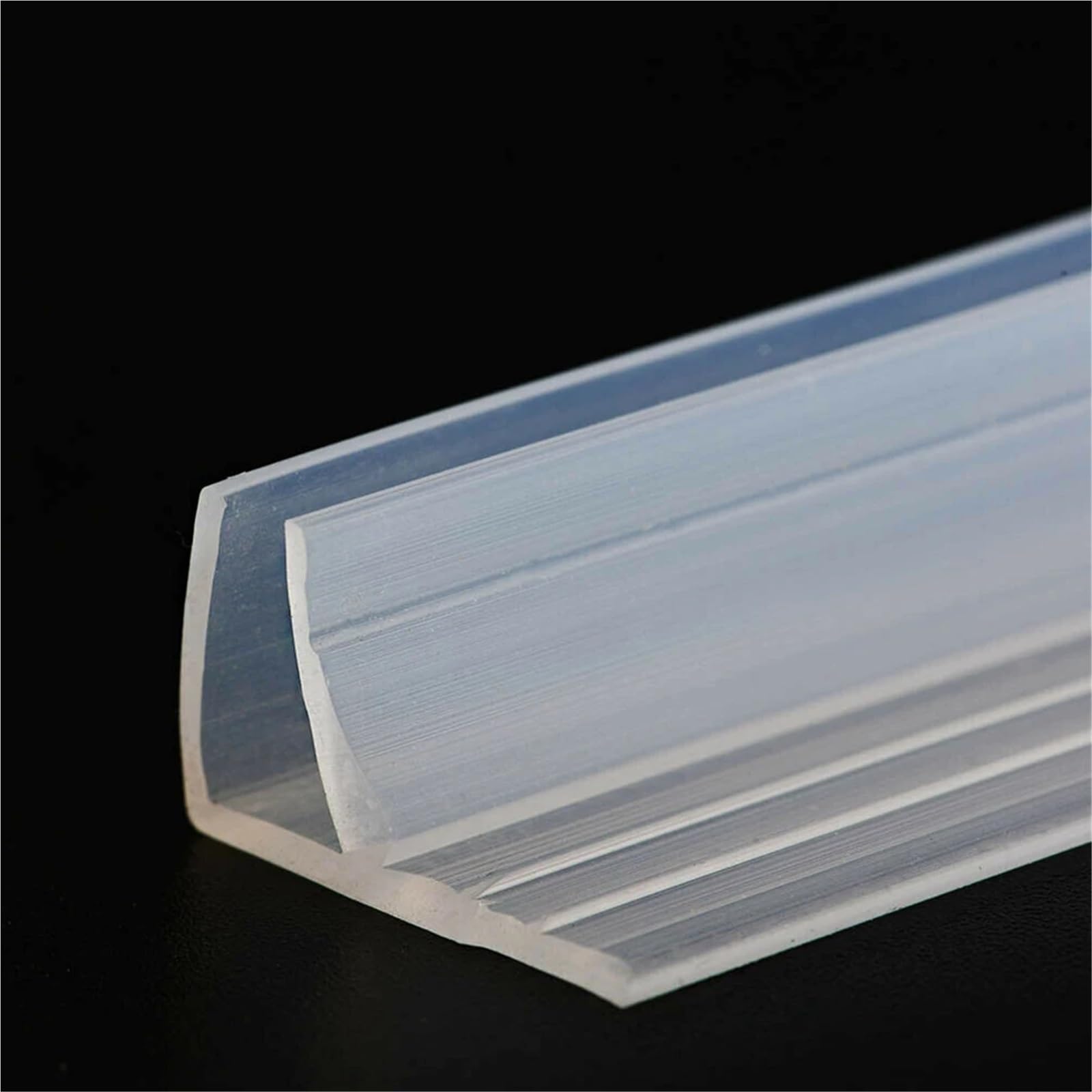 6 m F-förmige Badezimmer-Duschwand-Türböden, transparenter Gummi-Dichtungsstreifen for Glas, Breite mm, Dichtungsspalt für Duschtüren, Glas