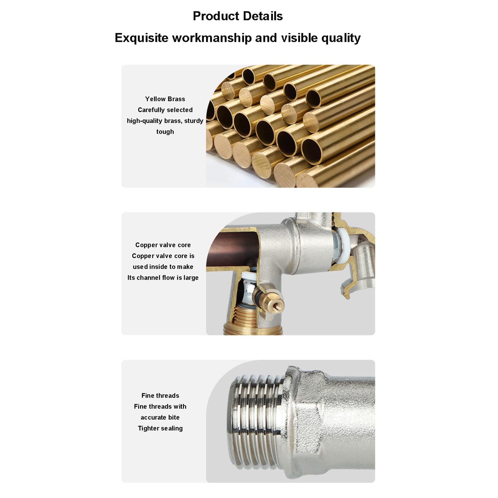 inless Stahl Gartenschlauch Verteiler 3/4 Zoll Dual Outlet Wasserteiler Heavy-Du Gelb Schlauchverbinder für Garten und Waschmaschine